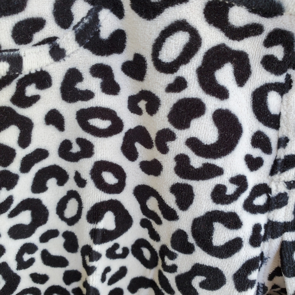 Cheetah print stretchy velour pants - Picture 3 of 3